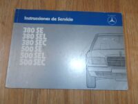 Manual Mercedes 380SE 380SEL 380SEC 500SE 500SEL 500SEC de 03.84
